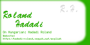 roland hadadi business card